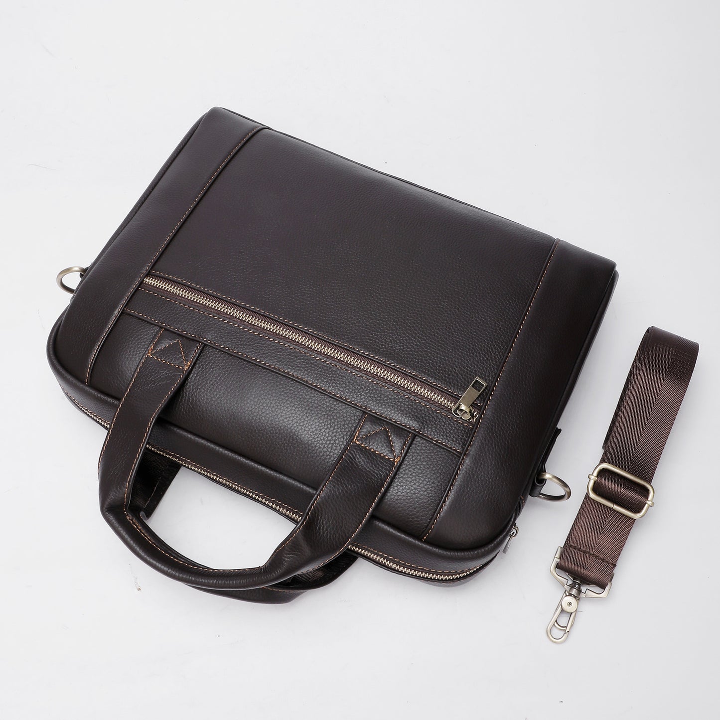 Genuine Leather Men's Office Laptop Bag