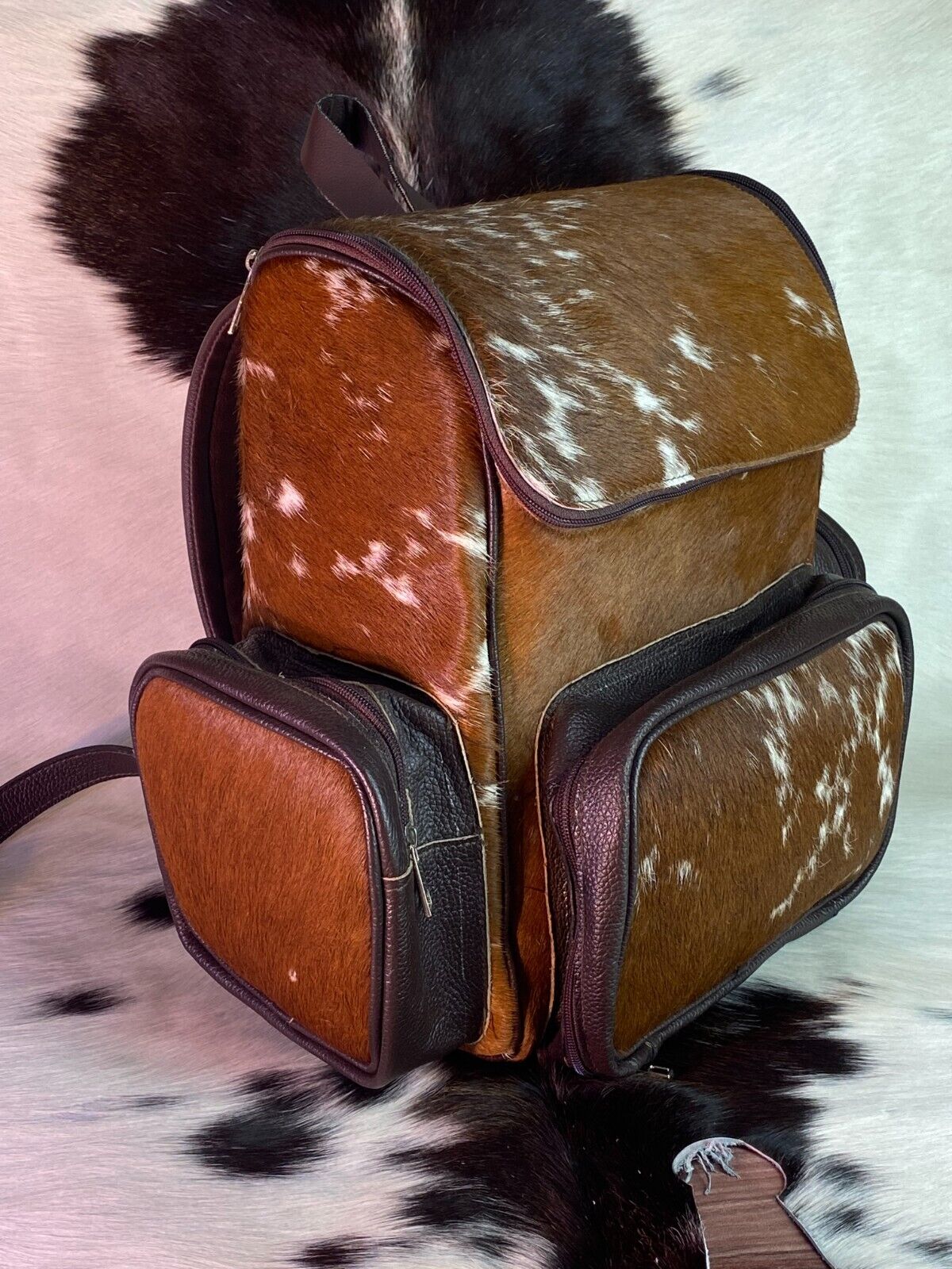 Large Hair On Cowhide Backpack