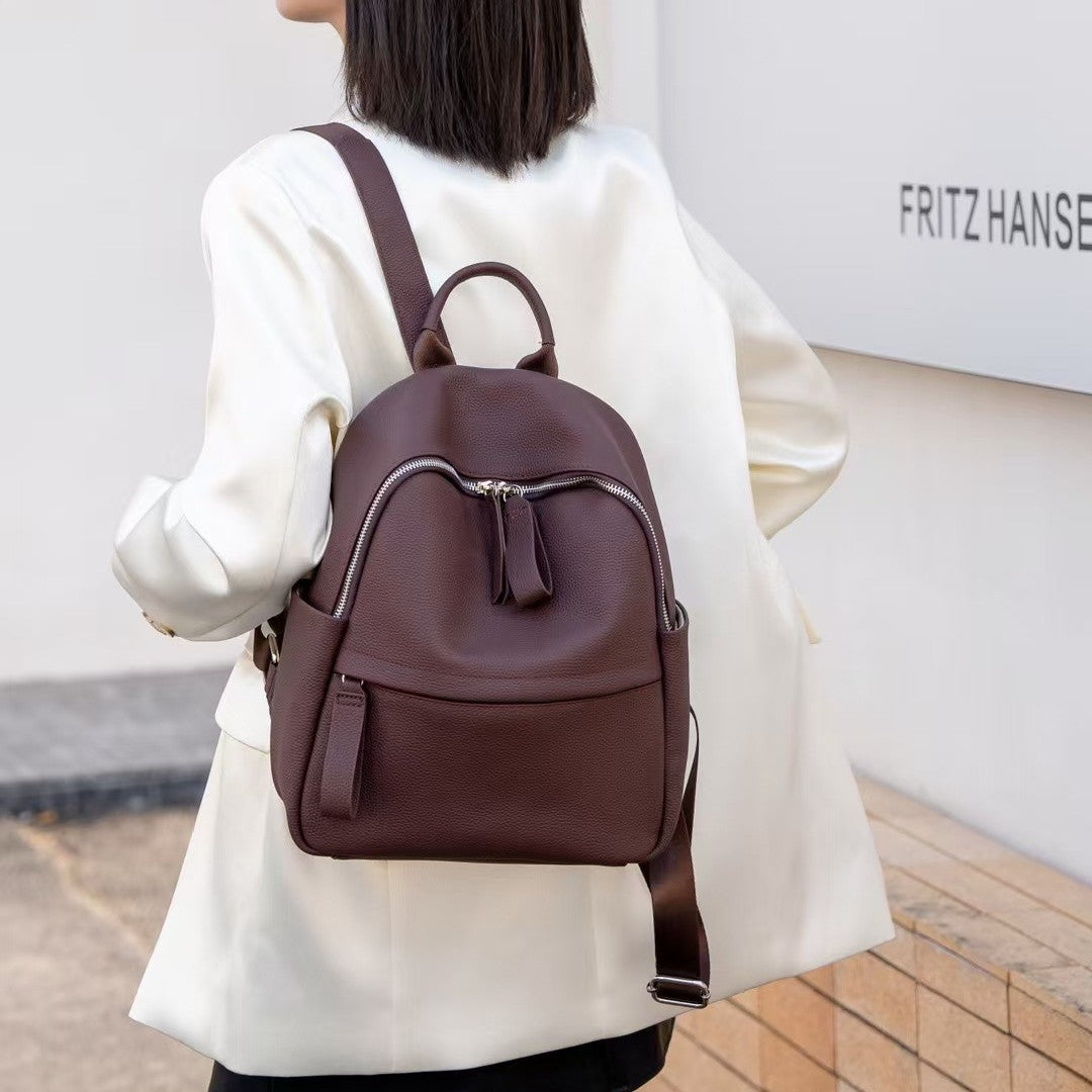 genuine leather mini rucksack womens