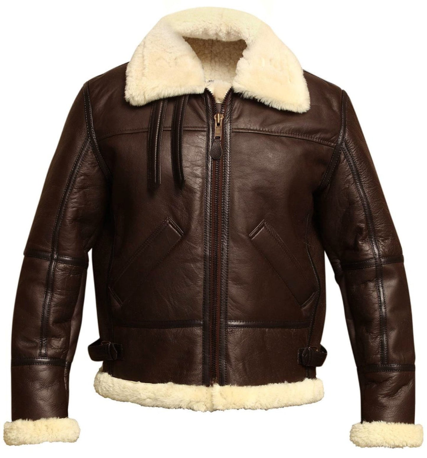 Handmade Leather Mens Aviator Jacket