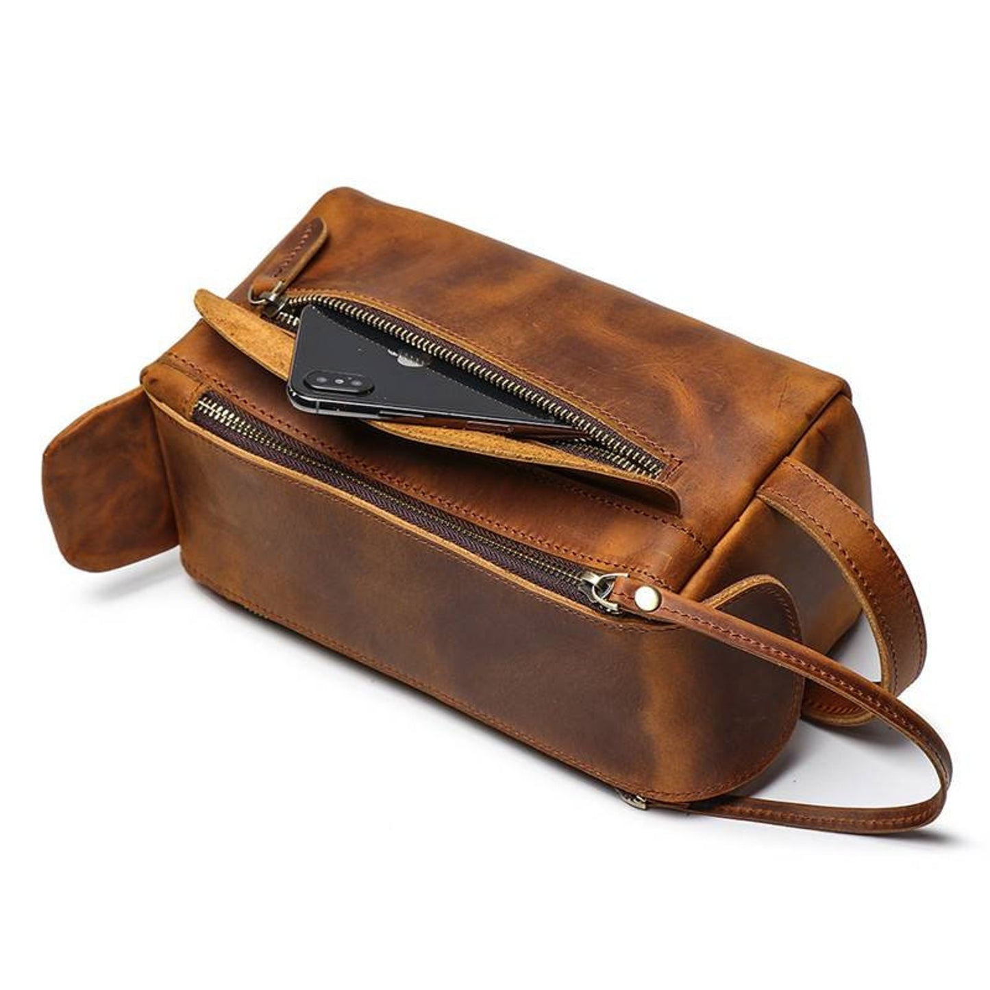 Real Leather Dopp Kit for Men