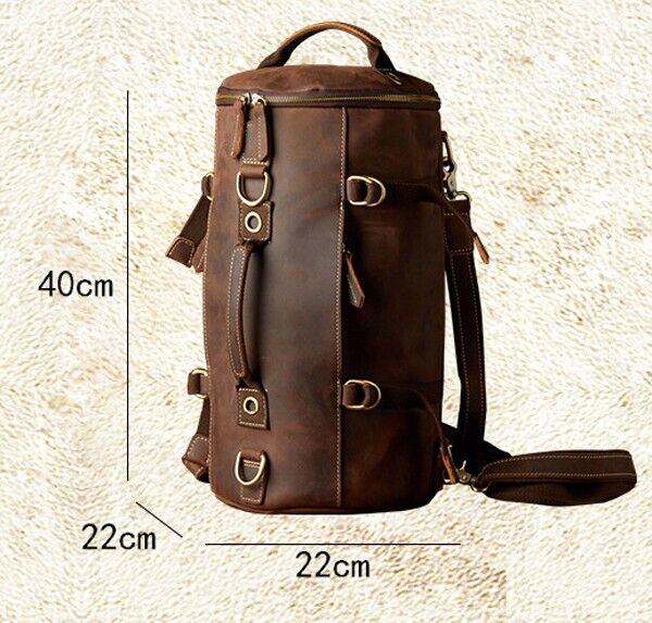 Versatile Cowhide Leather Travel Bag