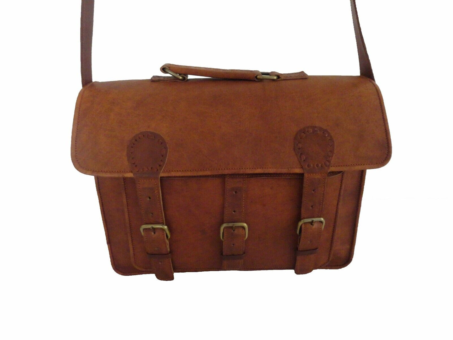 Vintage Leather Satchel Messenger Bag
