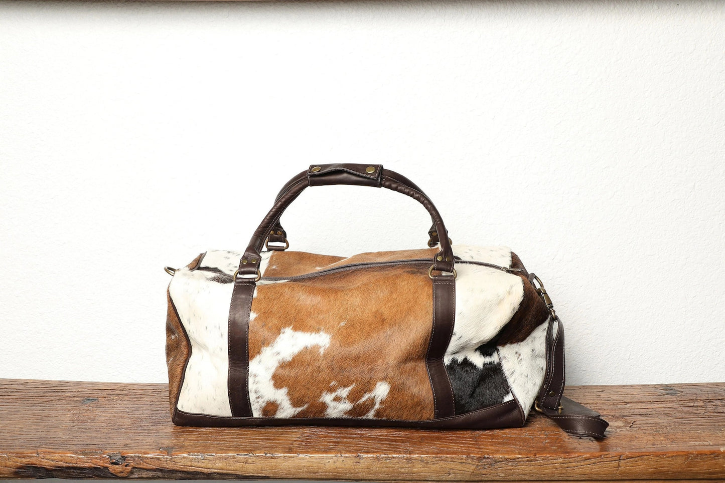 Large Hair On Cowhide Overnight Travel Bag