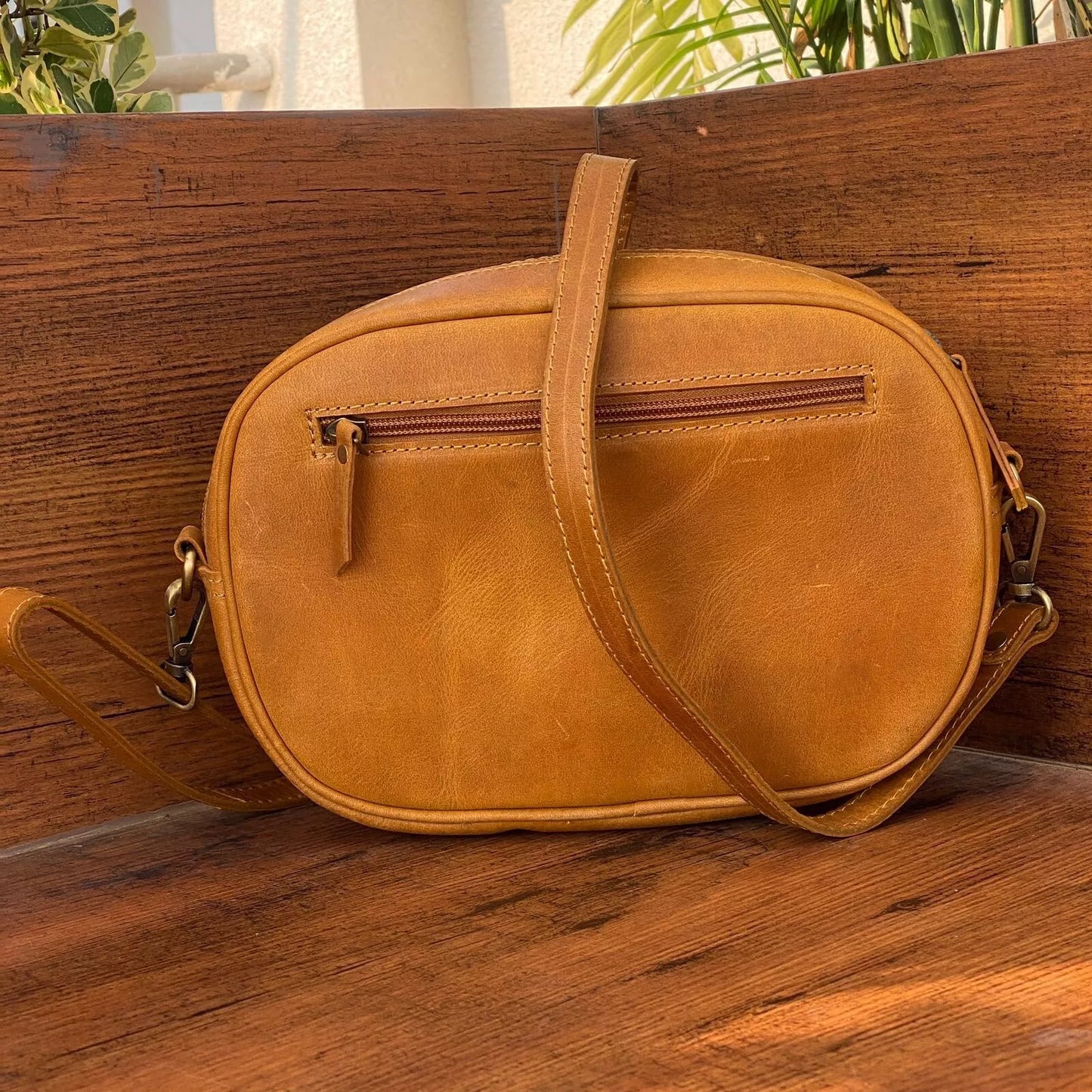 Hand Tooled Leather Western Crossbody Bag