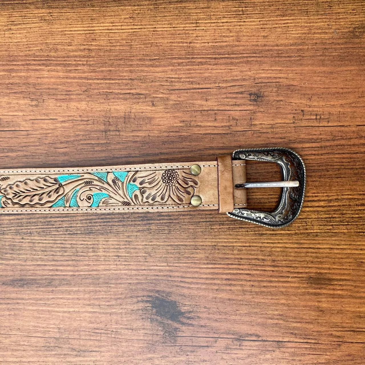 Western Hand Tooled Leather Waist Purse Fanny Bag