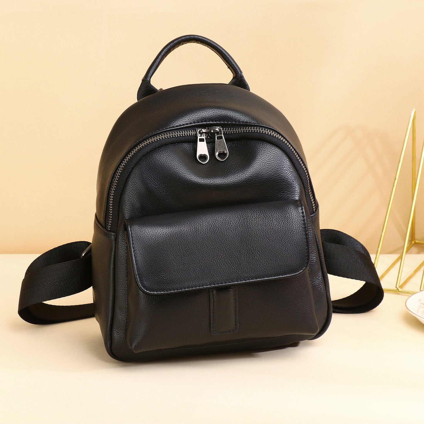 Mini Genuine Leather Backpack for Women