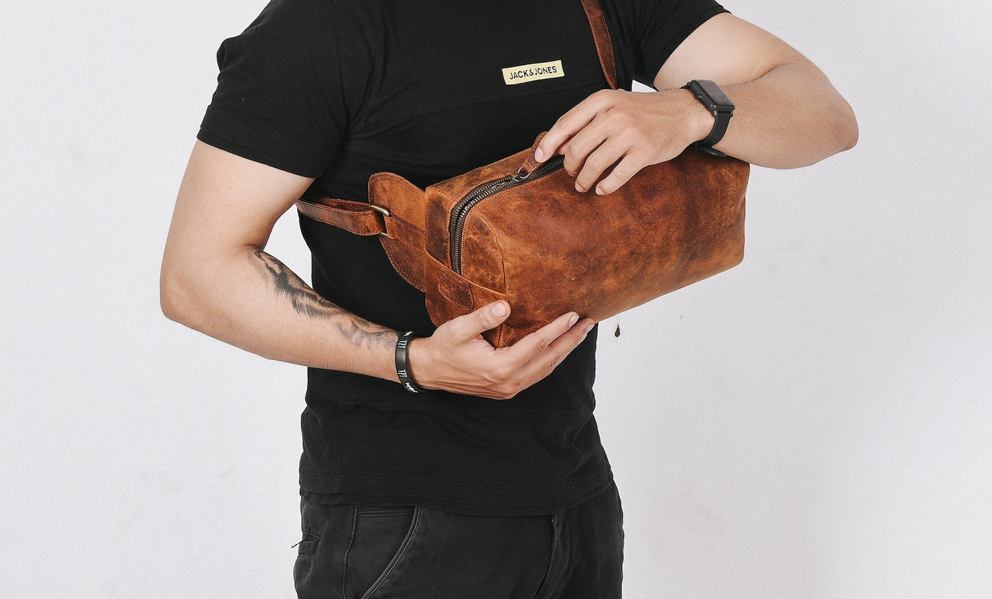 Handmade Leather Crossbody Sling Bag
