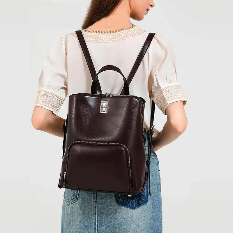 leather backpacks purse for women