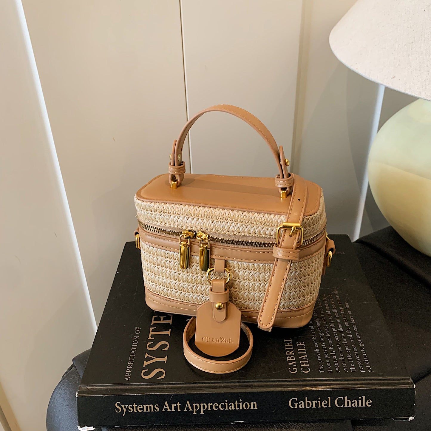 Straw Crossbody Purse for Women Woven Box Beach Bag