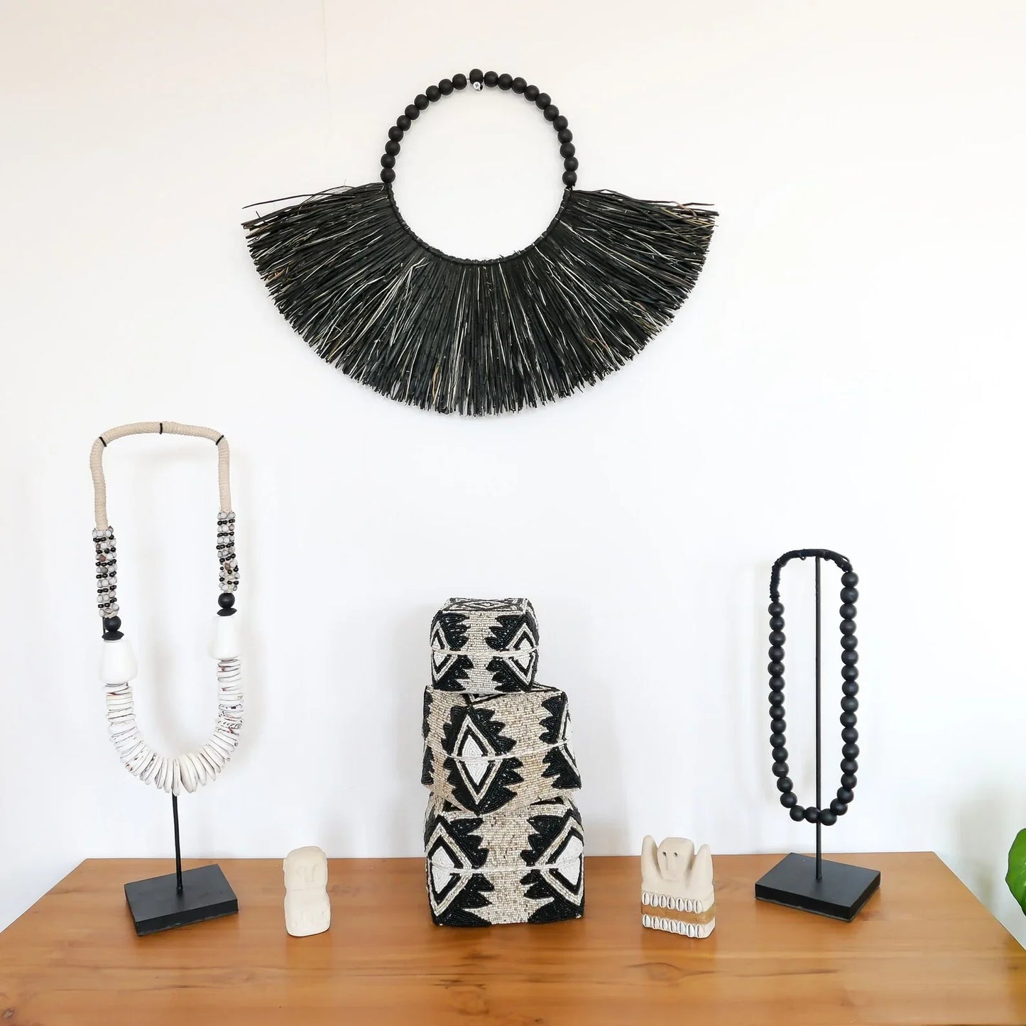 Handmade Beaded Bamboo Boxes