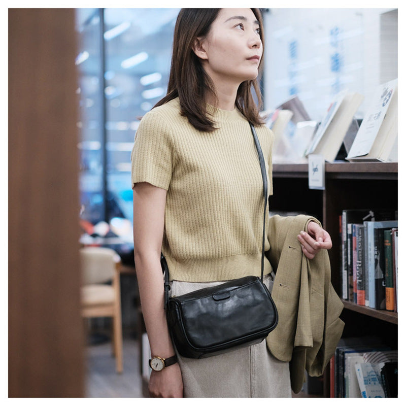 women leather pillow bag crossbody purse