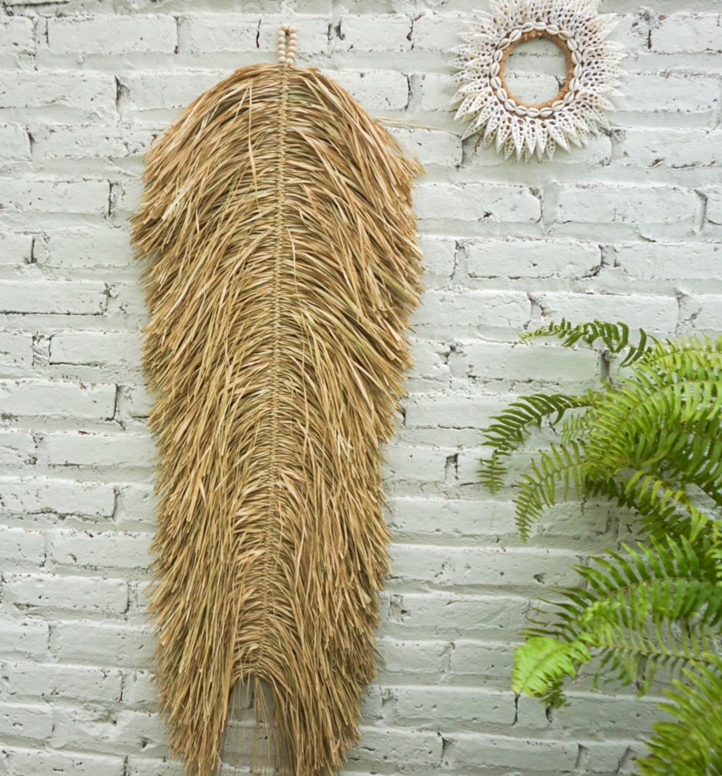 Bali Art seagrass natural wall hanging