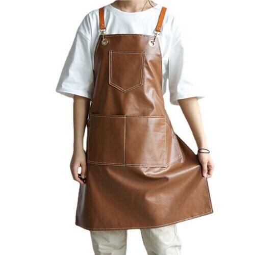 Brown Leather Apron BBQ Cooking