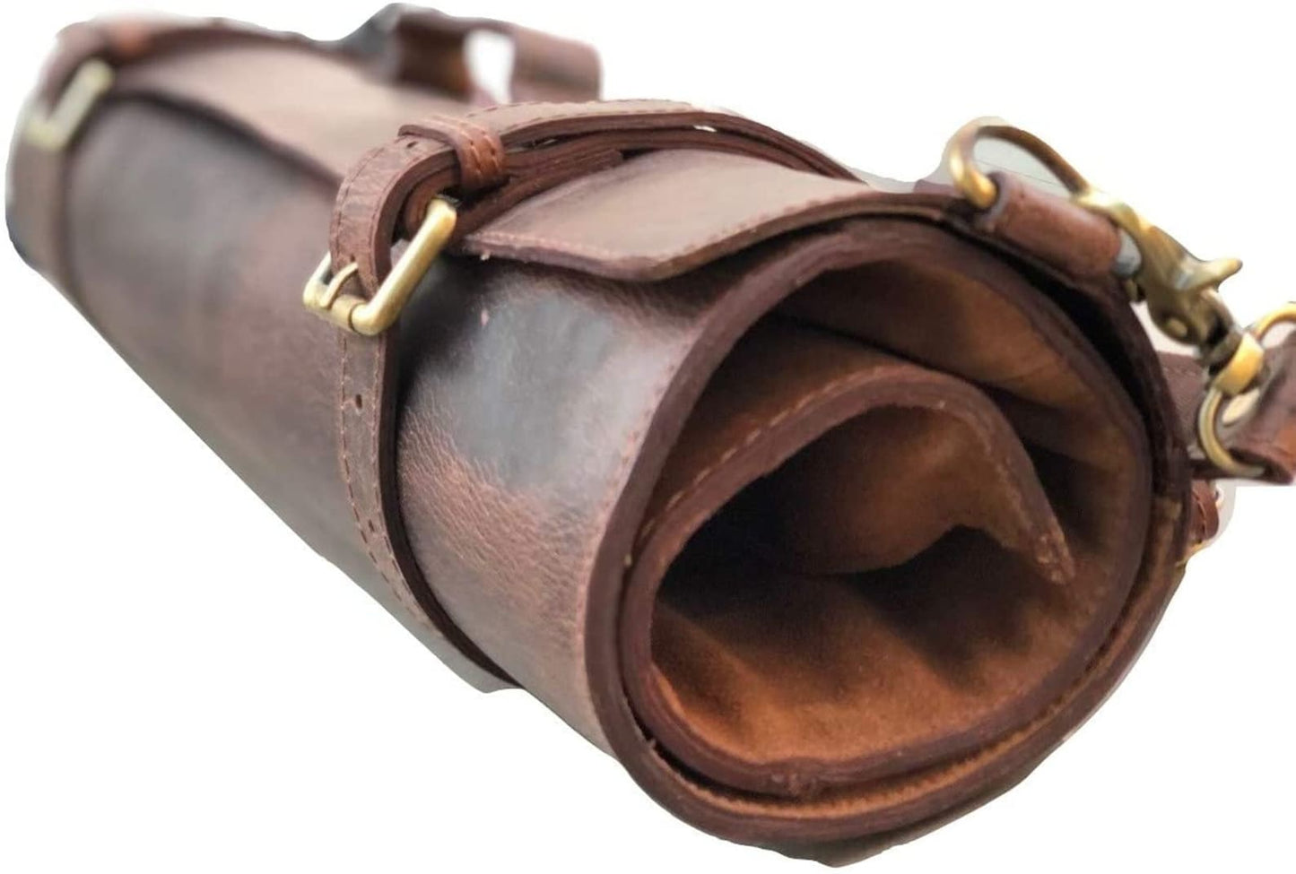 knife roll genuine leather