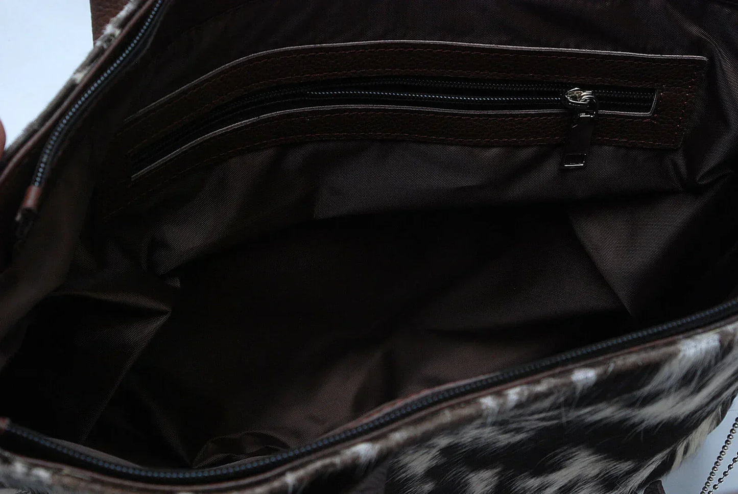 Exotic Natural Cowhide Tote Purse