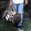 Embrace luxury travel with a sophisticated cow fur duffle bag, designed to complement your jet-setting lifestyle.