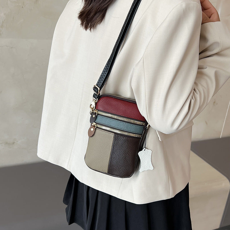 Leather Small Crossbody Bag for Women