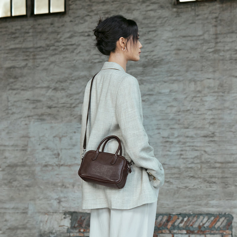 Women Leather Messenger Crossbody Office Bag