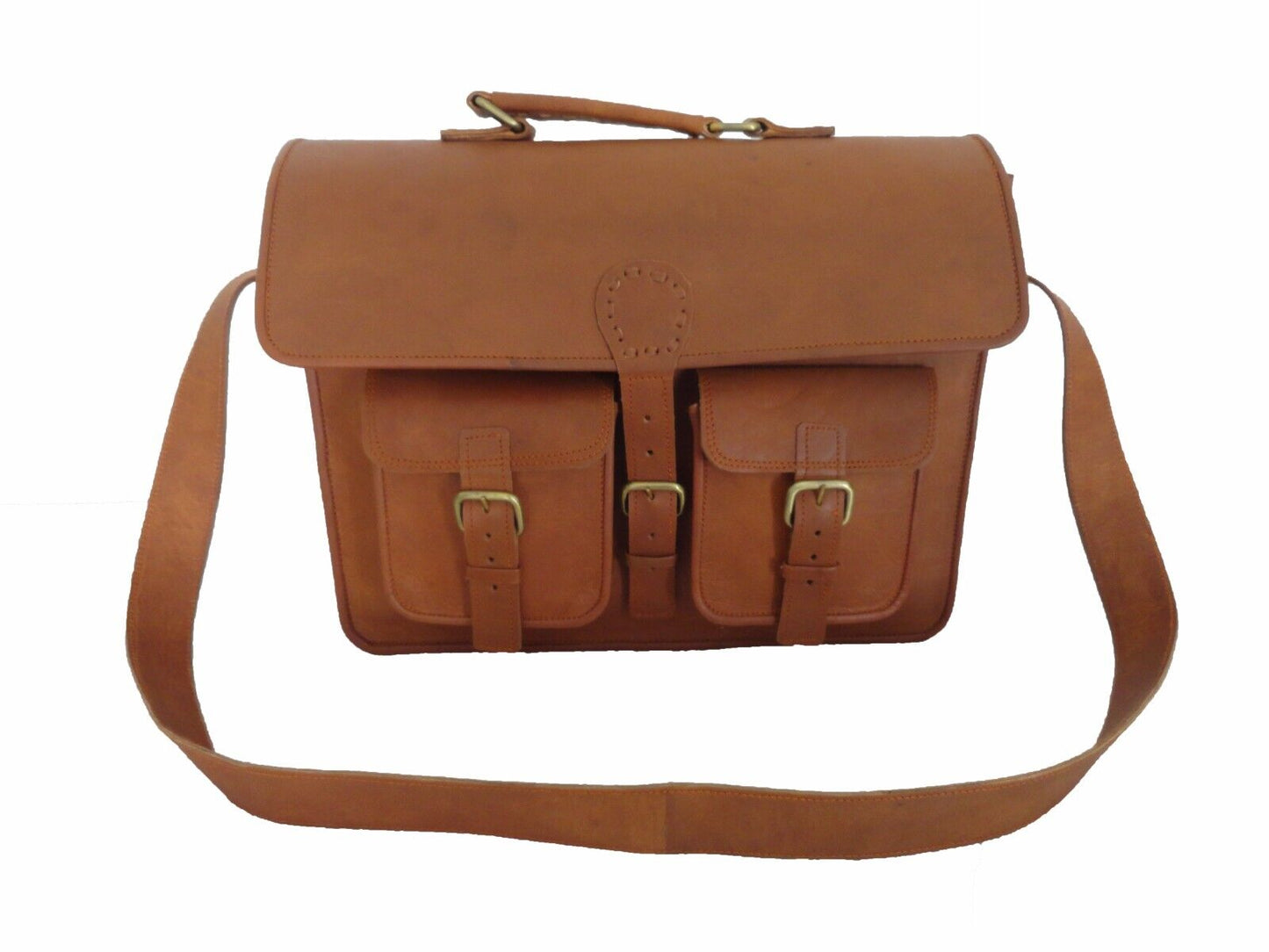 Vintage leather Laptop Messenger Bag