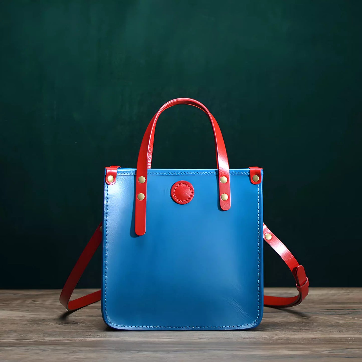 Genuine Leather Crossbody Tote Bag