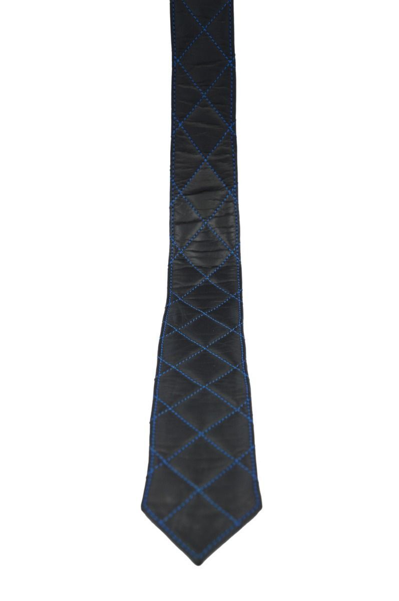 Genuine Leather Quilted Tie
