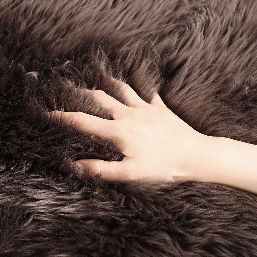 Large Brown Natural Sheepskin Rugs