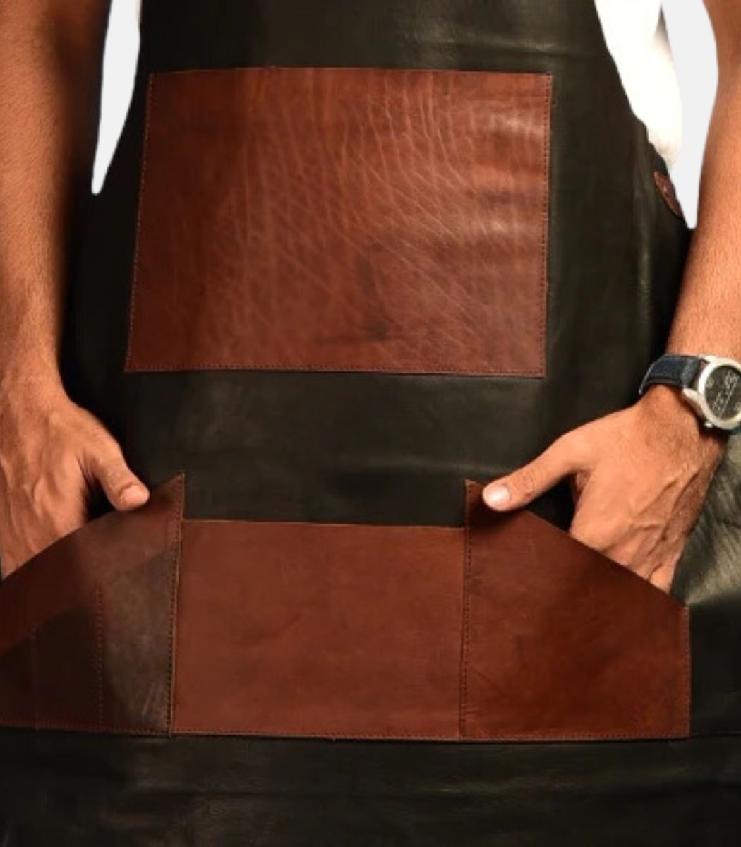 custom genuine leather apron barber cooking