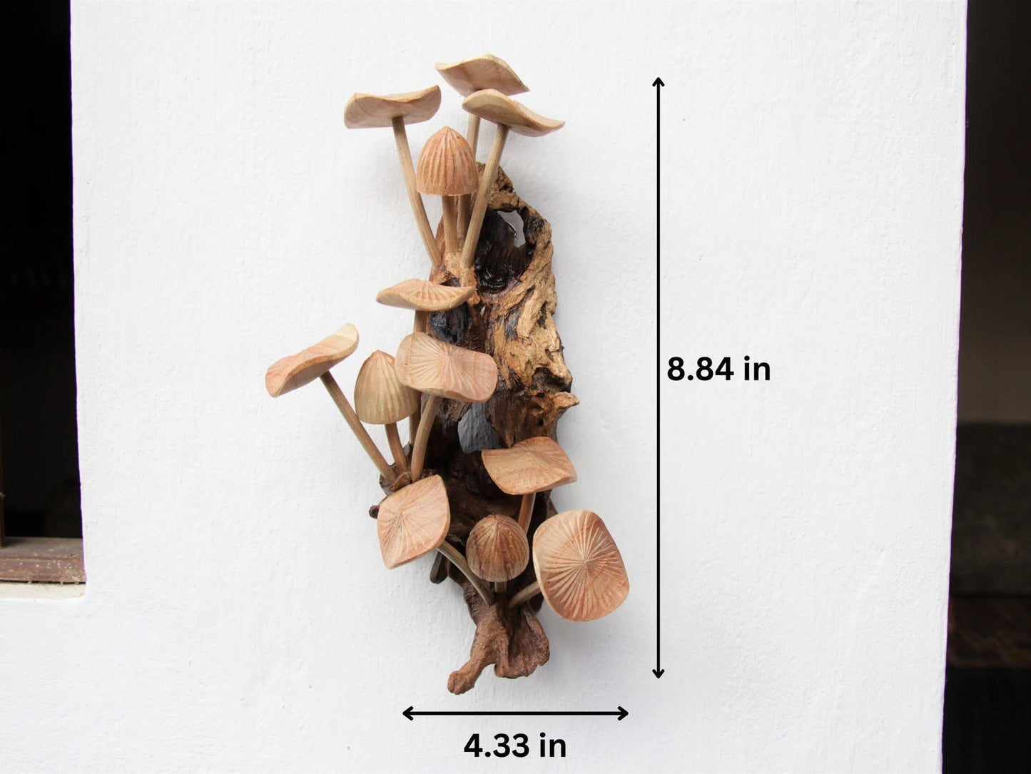 Wooden Mushroom Wall Decoration