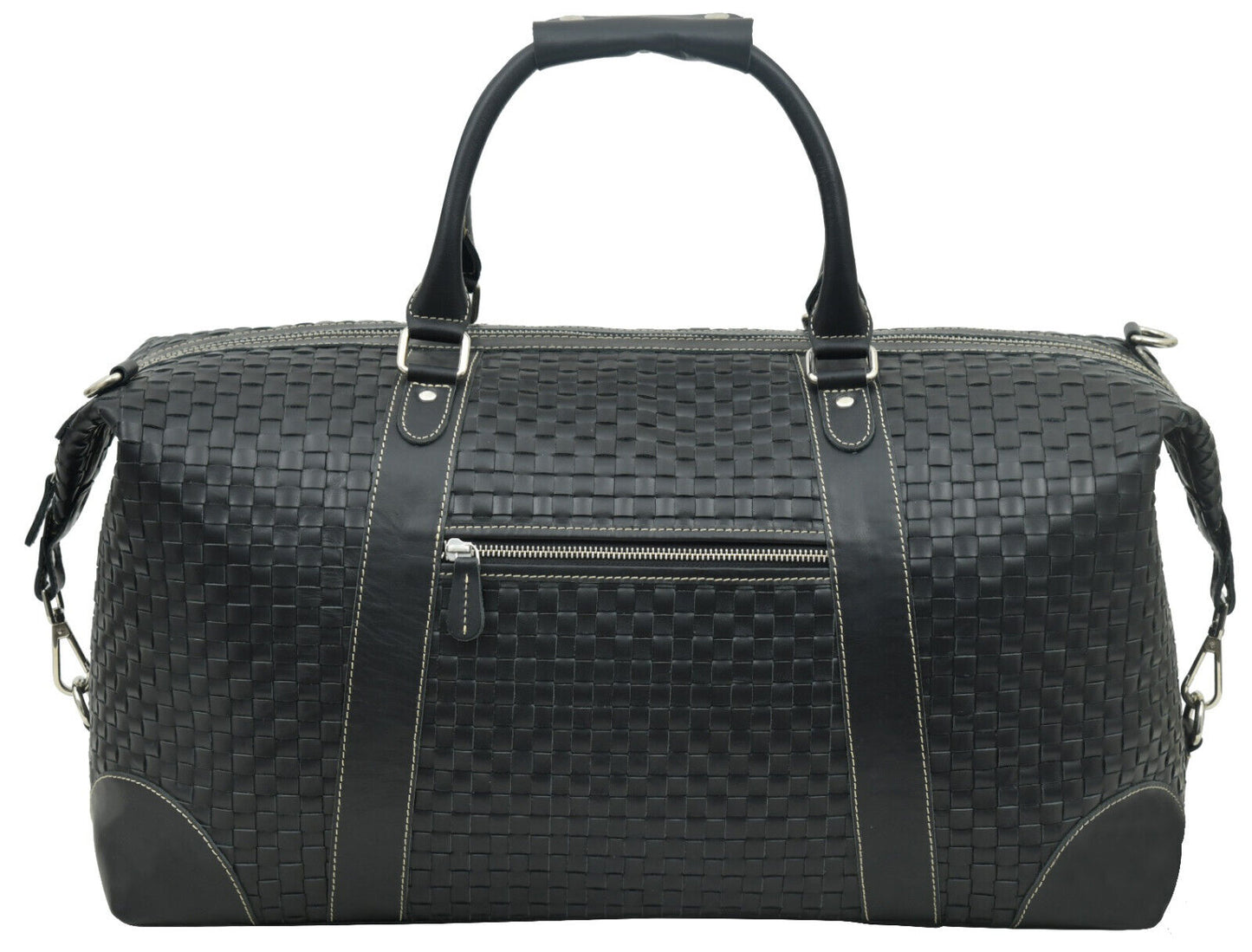 Genuine Leather Weekender Travel Duffle Bag