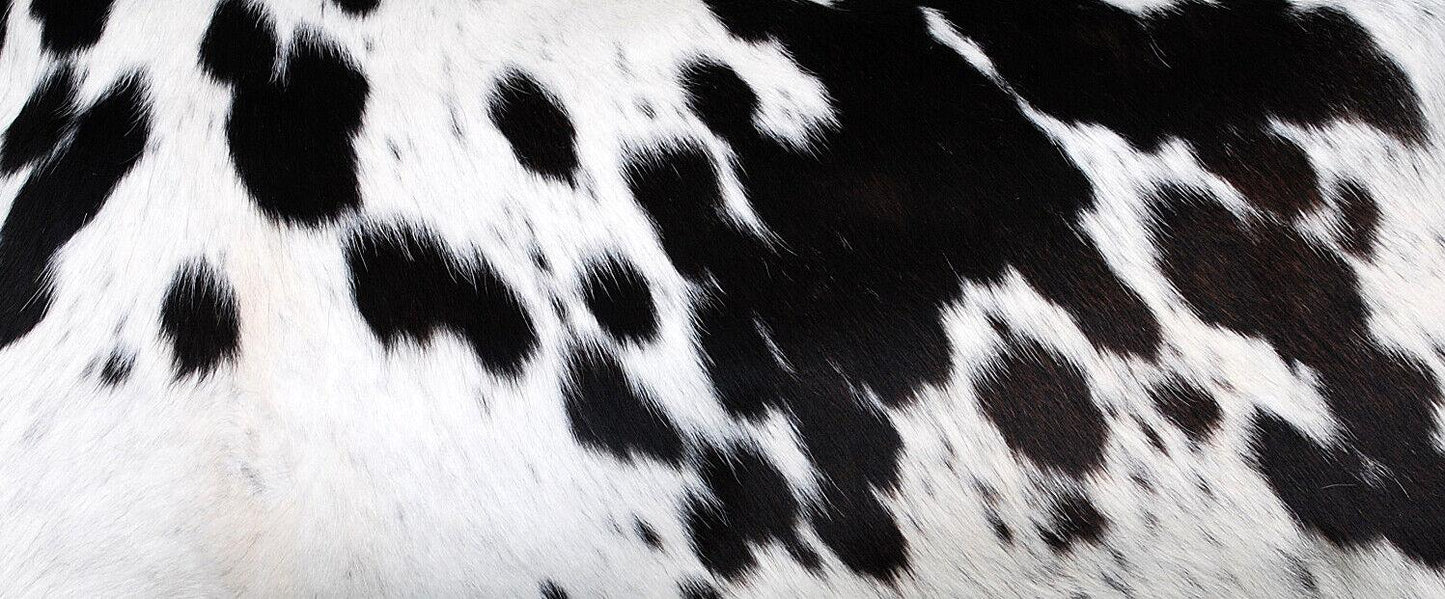 Cowhide Lumber Pillow Black White