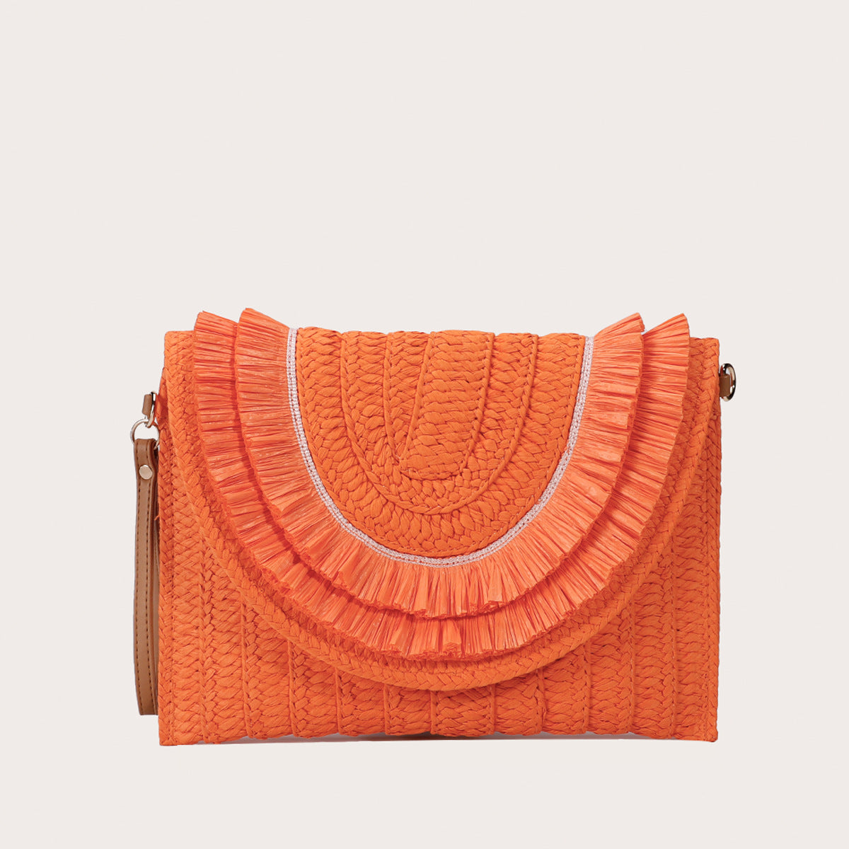 straw summer envelope purse beach