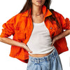 Oversized Light Wash Drop Shoulder Denim Jacket