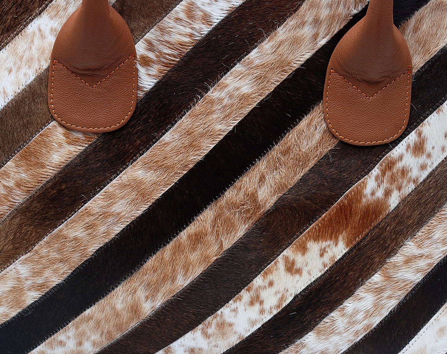 Natural Cowhide Patchwork Tote Shoulder Purse