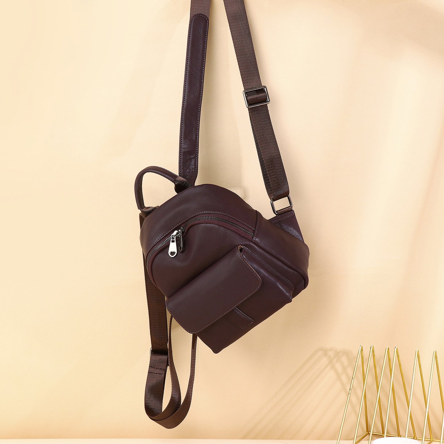 Mini Genuine Leather Backpack for Women