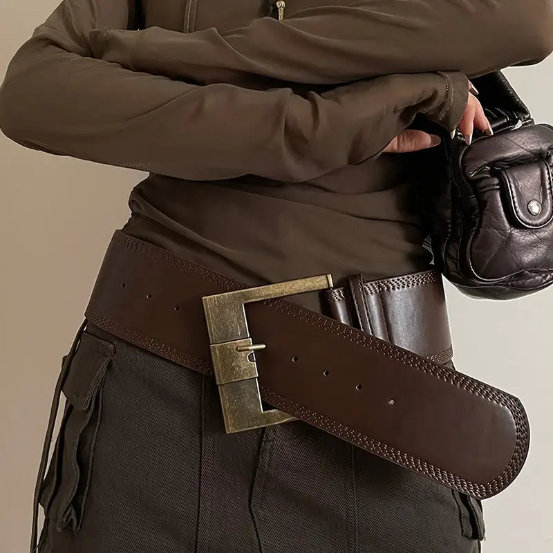Genuine leather women leather waist belt