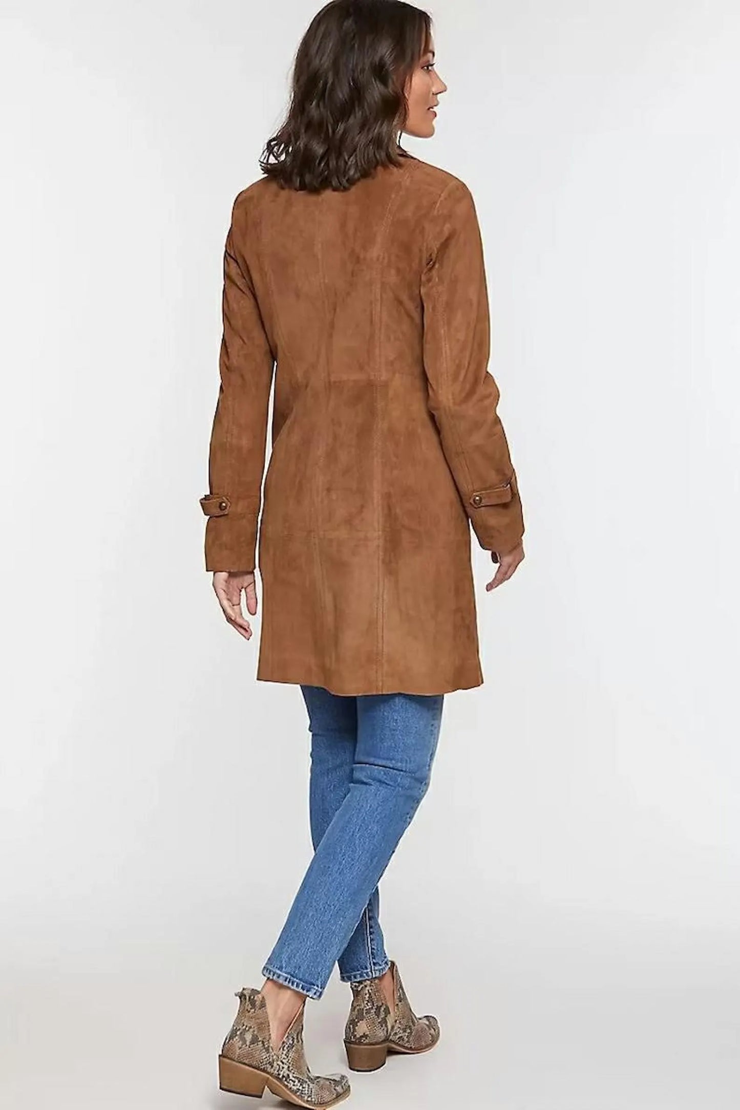 long real suede coats for women western