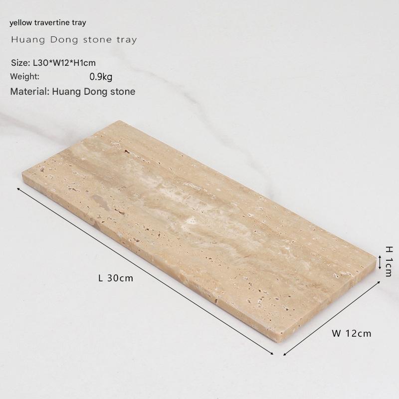 Nordic Light Luxury Natural Marble Tray for Bathroom, Vanity, and Table Décor