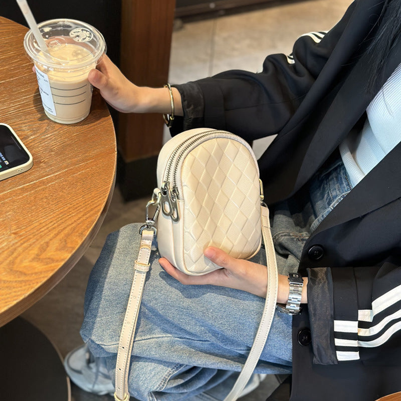 Leather Crossbody Phone Bag for Women