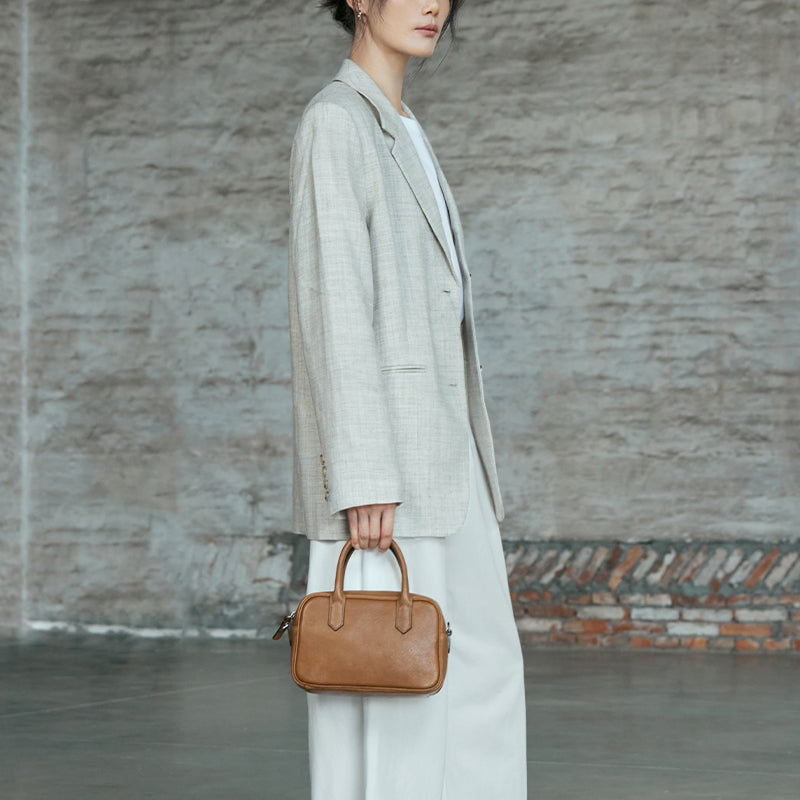 Women Leather Messenger Crossbody Office Bag