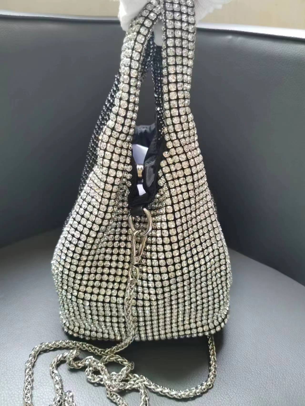 Bucket Bag Crossbody Shoulder Purse With Chain