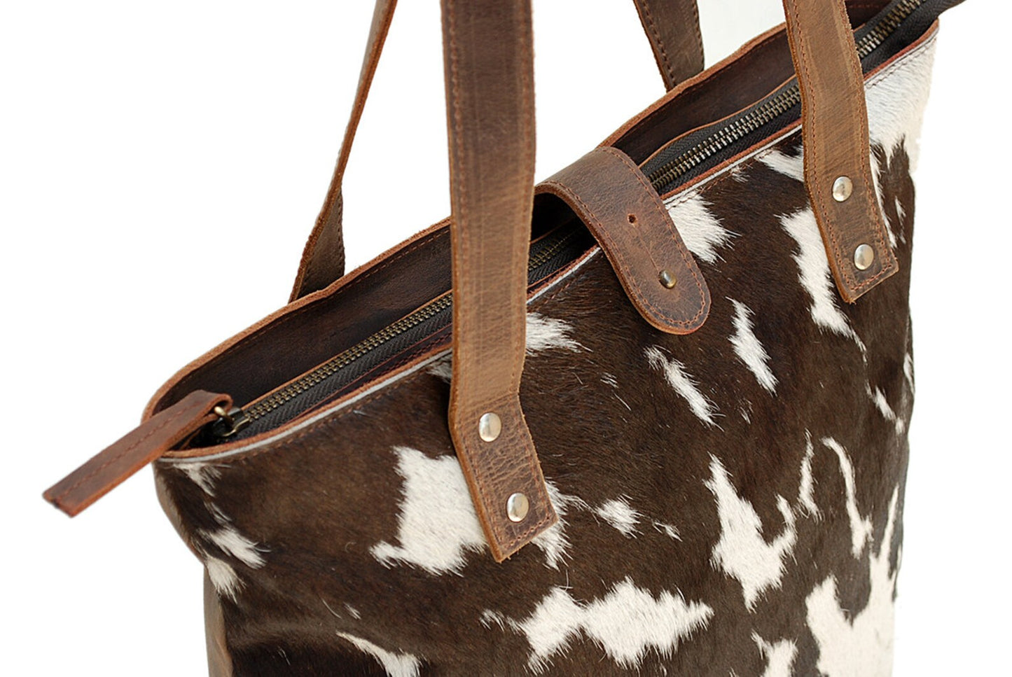 Large Natural Cowhide Ladies Tote Bag