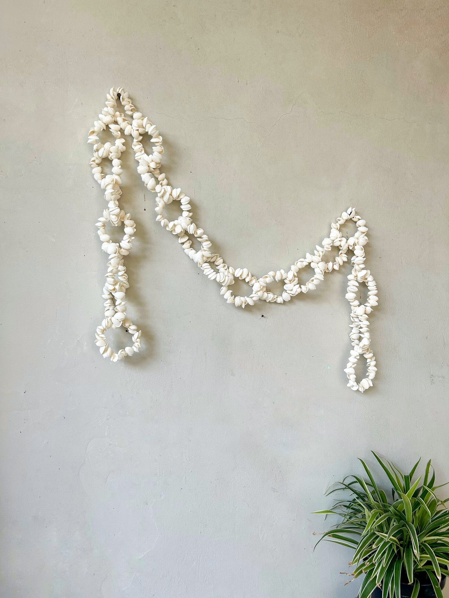 White sea shell chain boho decor urban style