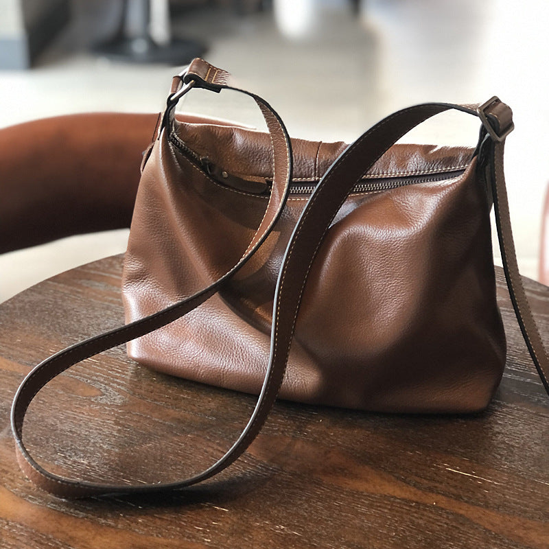 Women Leather Messenger Bag Office Crossbody Purse