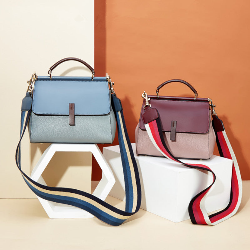 Shoulder bag women leather crossbody handbag