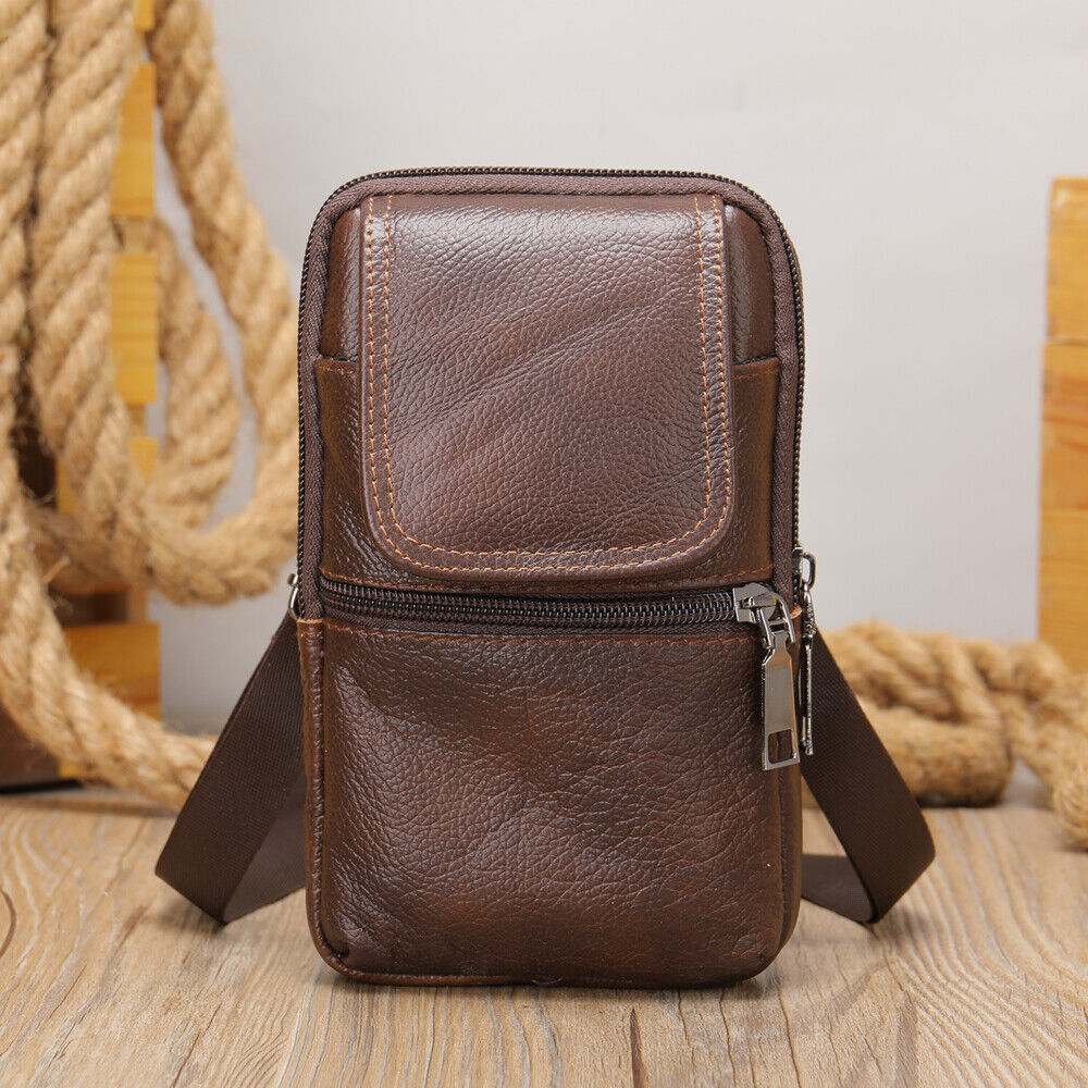 Men Shoulder Genuine Leather Bag Small Cross body