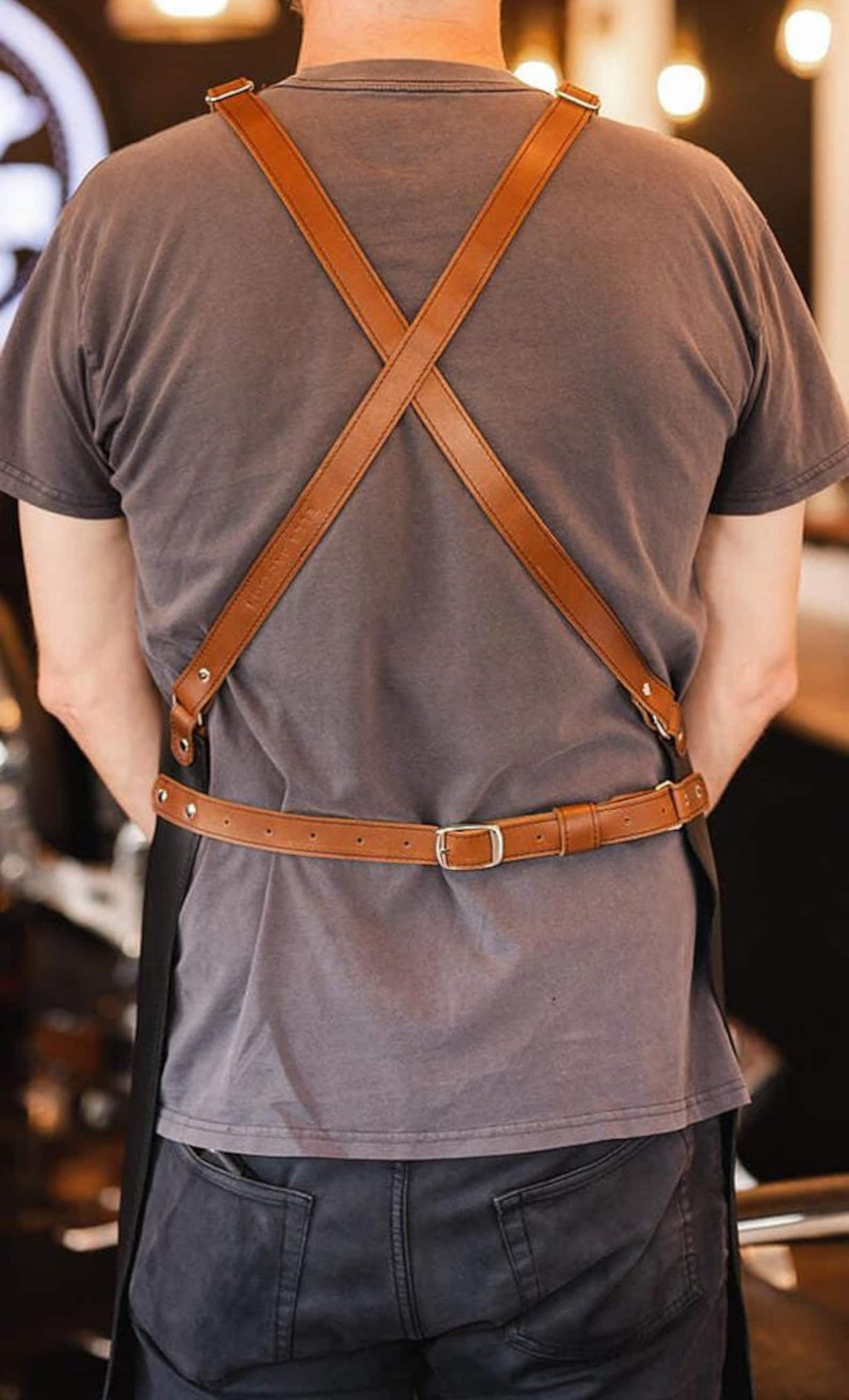 leather apron for barber