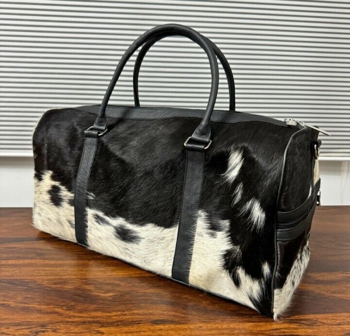 Natural Cow Hide Leather Duffle Bag