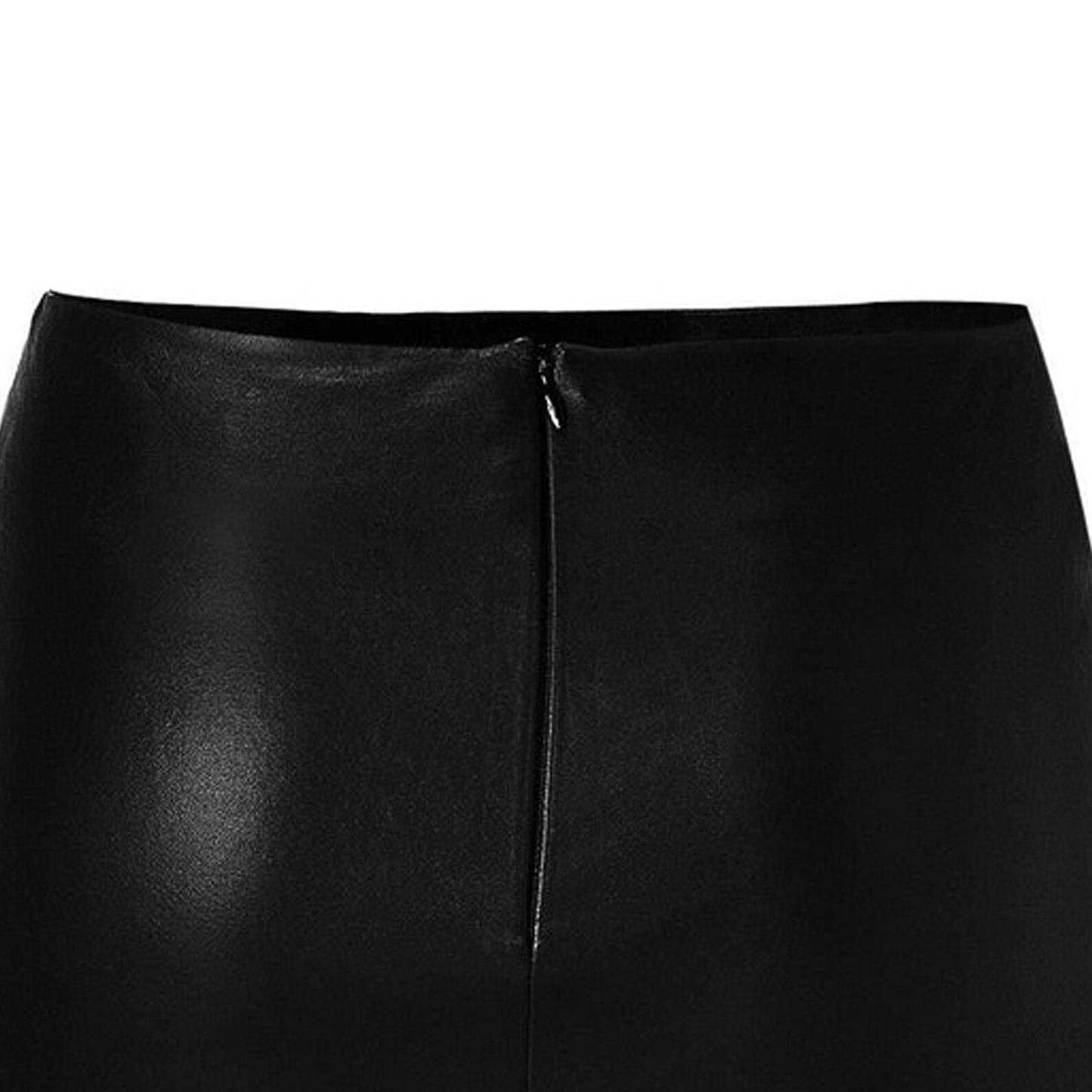 Original Sheep Leather Women Knee Length Skirt