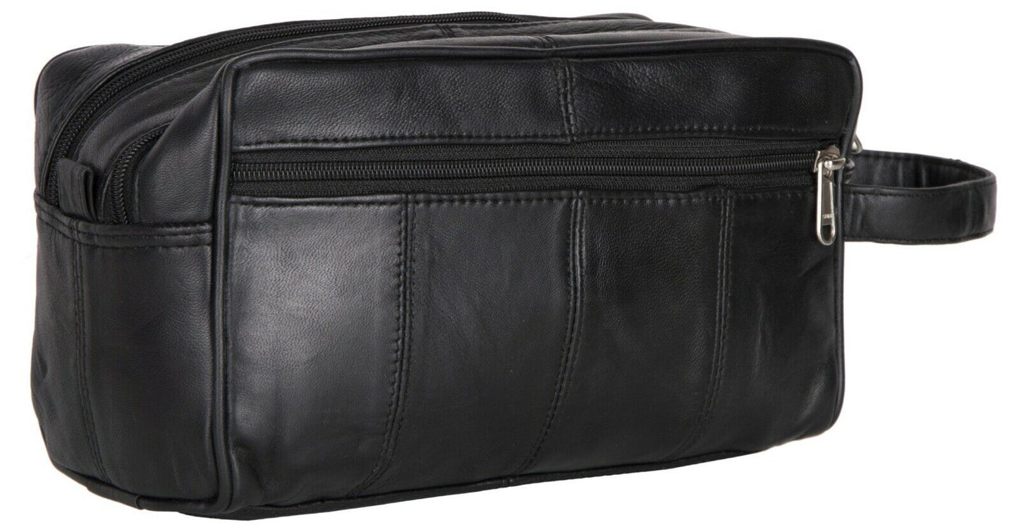 Genuine Leather Overnight toiletry kit bag